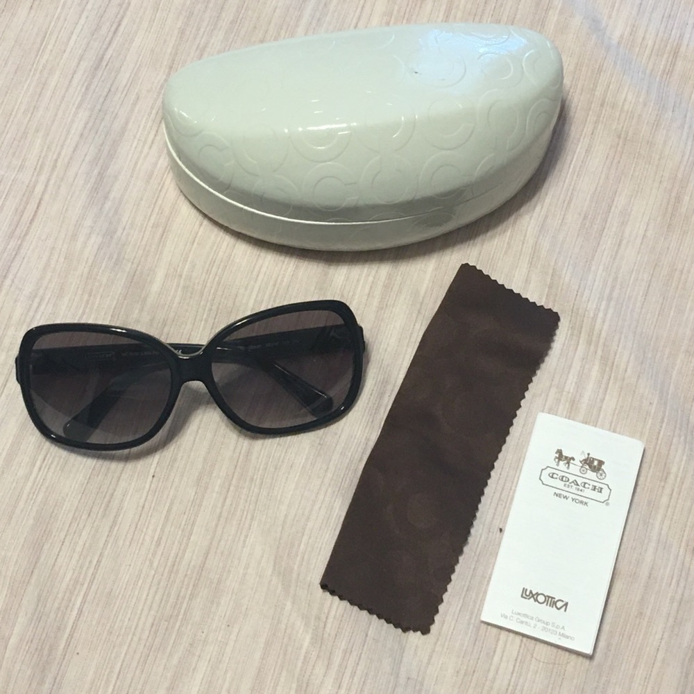 Black Coach Logo Sunglasses